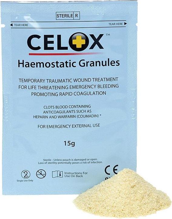Actual product image SAM Medical Celox Chitosan Powder Haemostatic Granules 15G