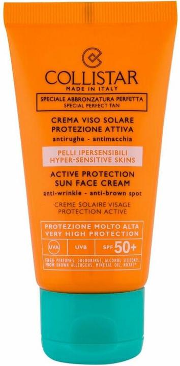 Image du produit Collistar CS Sun - Active Protection Sun Face Cream Anti-Wrinkle SPF 50+ (Crème solaire visage, SPF 50, 50 ml)
