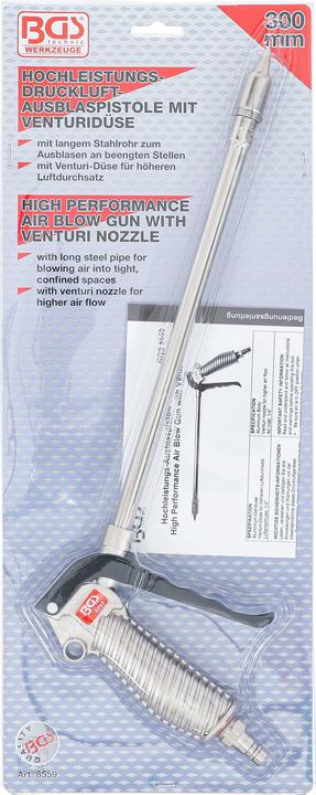 Produktbild BGS Hochleistungs-Druckluft-Ausblaspistole mit Venturidüse 290 mm
