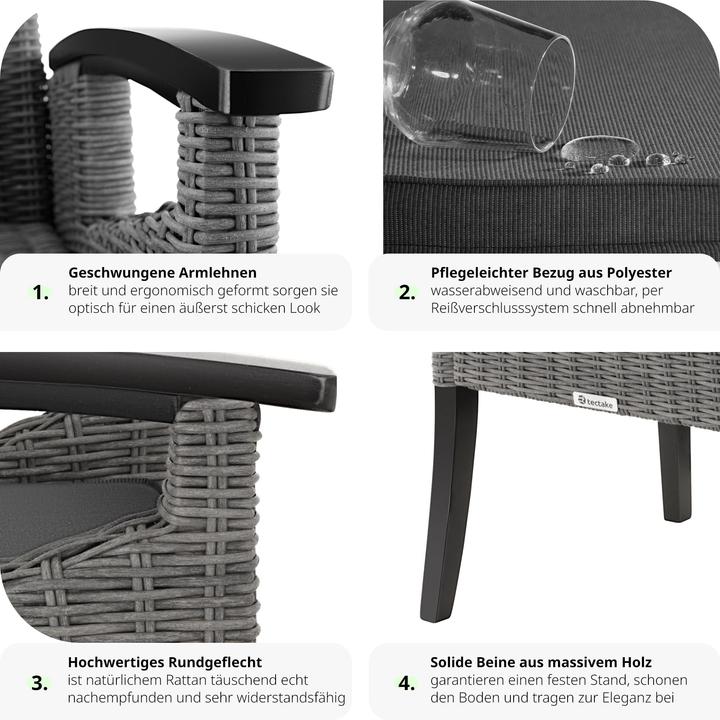 Image du produit tectake Chaise en rotin Rosarno