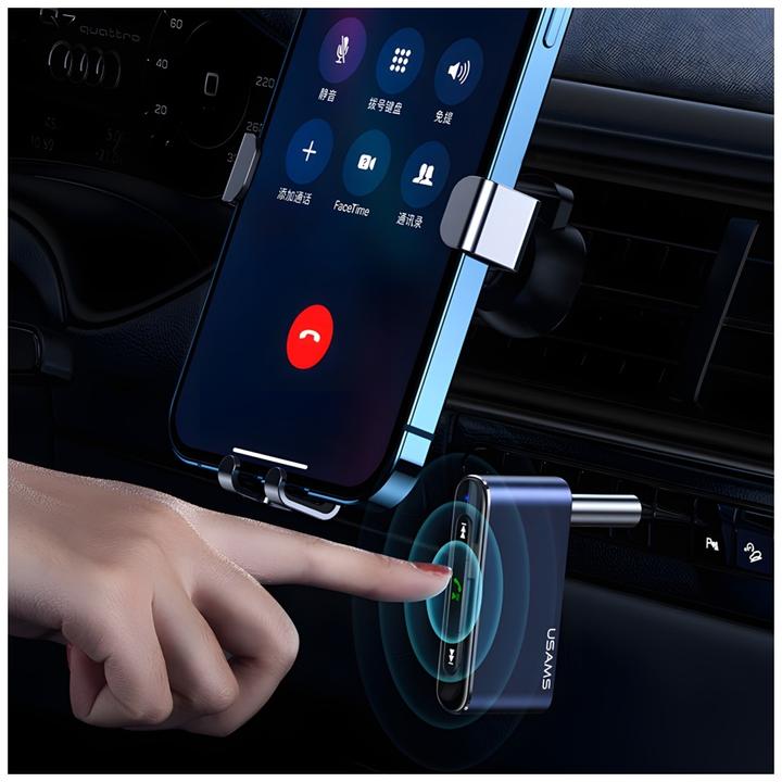 Immagine prodotto Usams Adattatore audio Bluetooth 5.0 - jack 3,5mm szarygrey SJ519JSQ01 US-SJ519 (Trasmettitore e ricevitore)