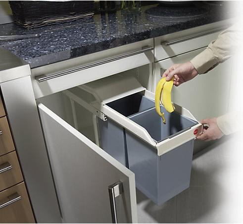 Image du produit Hailo Multi-Box duo L, poubelle encastrable, 2x14 ltr (30 l)