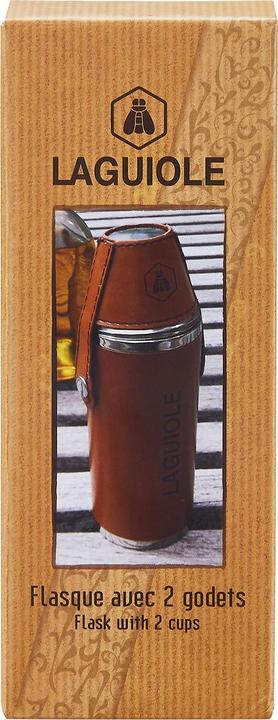 Actual product image Laguiole Metal bottle with 2 cups