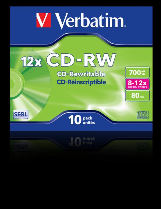 Image du produit Verbatim CD-RW, 700MB, 12x, paquet de 10 (10 x)