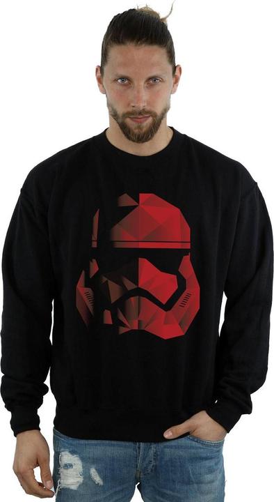 Actual product image Star Wars Mens Stormtrooper Cubist Helmet Sweatshirt (S)