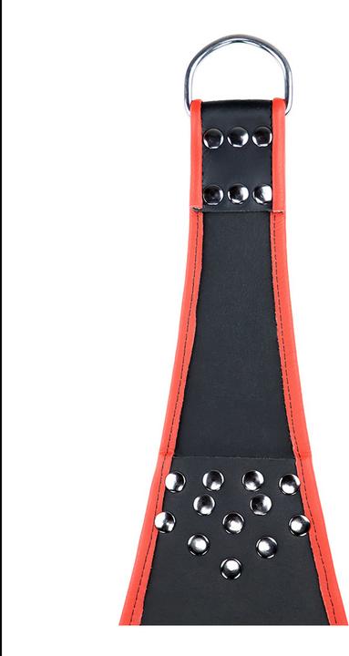 Actual product image Mr. Sling Leather sling with Red piping - 5 points - Black