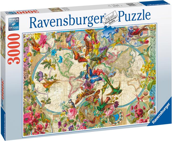 Produktbild Ravensburger Weltkarte mit Schmetterlingen (3000 Teile)