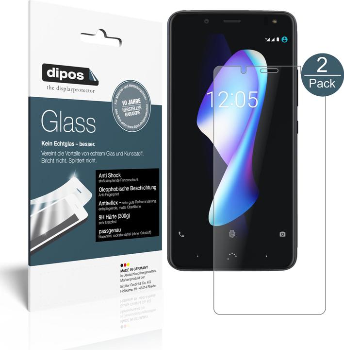 Actual product image Dipos Screen Protector Anti-Shock (2 Piece, BQ Aquaris V)