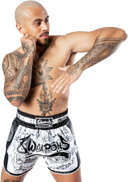 Produktbild 8Weapons 8 Weapons Muay Thai Shorts Carbon - Sak Yant Tigers (S)