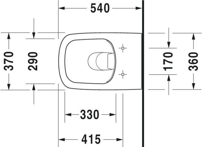 Actual product image Duravit Durastyle Rimless white wall-hung WC set with SoftClose WC seat and concealed fixings
