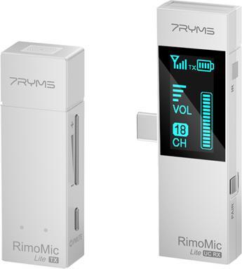 Produktbild 7Ryms Streaming and Video Mini Wireless Microphone (For USB-C & USB-A Interface) Rimomic Lite UC - Whit...