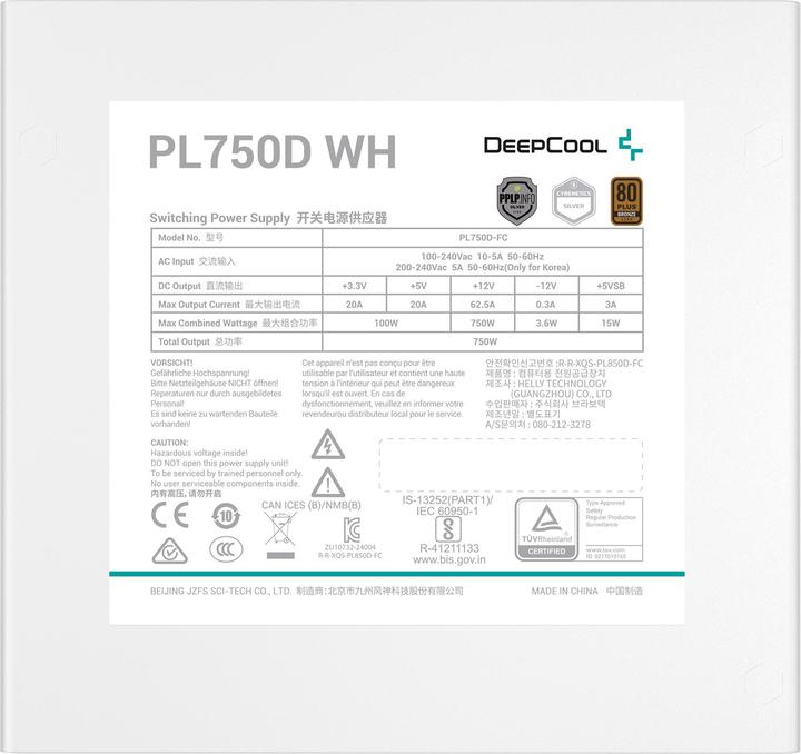 Immagine prodotto Deepcool "750W PL750-D White" (750 W)