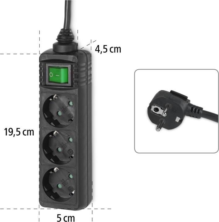 Produktbild Hama Steckdosenleiste (3 x, CEE 7/3, 1.40 m)