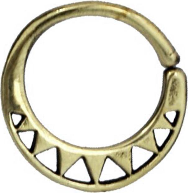 Star Piercing Micro Piercing Ring vergoldet acht dreiecke (Messing)