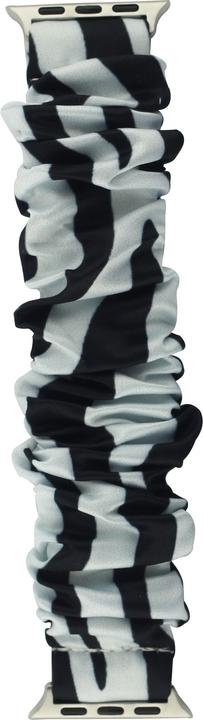 Produktbild PhoneLook Scrunchies Armband schwarze Linien weiss 38mm / 40mm / 41mm (41 mm, 38 mm, 40 mm, Stoff)