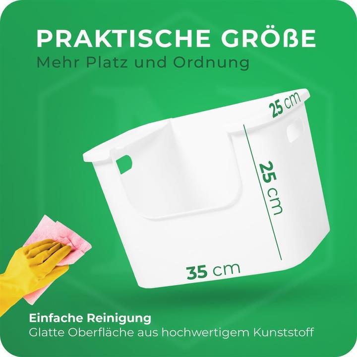 Produktbild Novaliv 2x Aufbewahrungsbox Bad Organizer Kleiderschrank Schubladen Ordnungssystem Weiss Wohnmobil Sc
