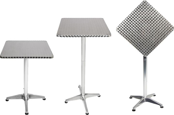 Actual product image Mojawo Bistro bar table aluminium 60x60cm H70/110cm height adjustable foldable (60 cm)