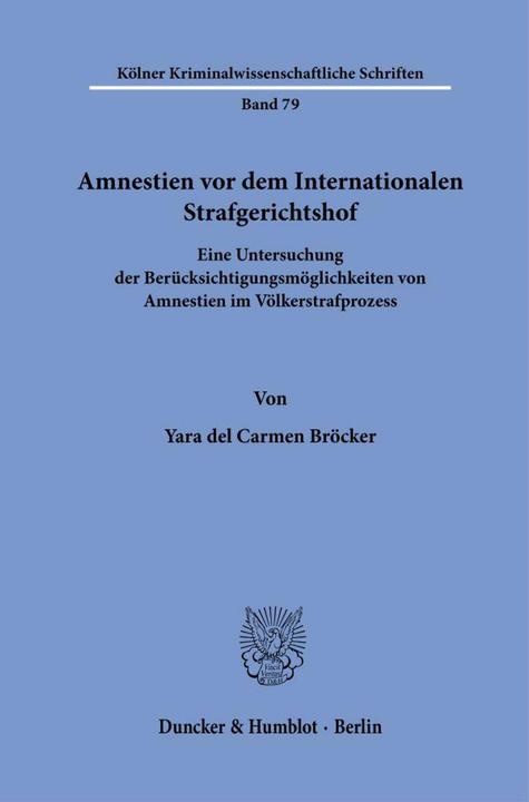 Immagine prodotto Bröcker:Amnestien vor dem International (Tedesco, Yara del Carmen Bröcker, 2024)