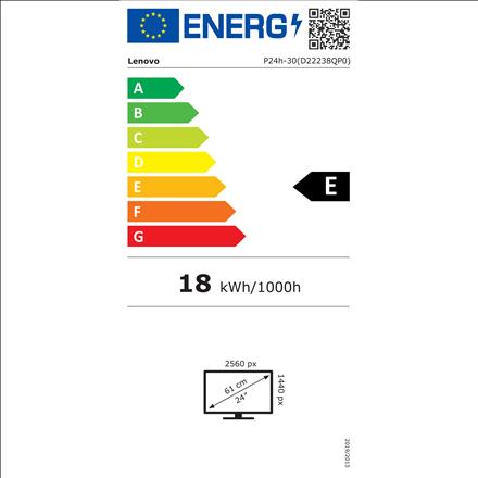 Energie-Label Lenovo ThinkVision P24h-30 (2560 x 1440 Pixel, 23.80")