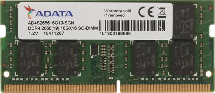Produktbild Adata 4GB DDR4 2666 SODIMM (1 x 4GB, 2666 MHz, DDR4-RAM, SO-DIMM)