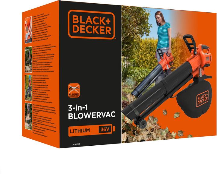 Produktbild Black & Decker BCBLV3625L1 Solo (Akkubetrieb, Laubsauger, Laubsauger-& bläser, Laubbläser)