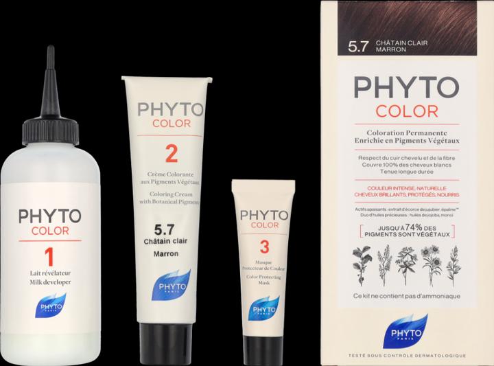 Actual product image Phyto Phytocolor Kit 5.7 (5.7 Brown Light Chestnut)