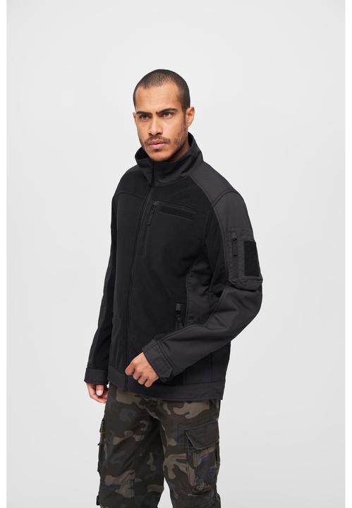 Actual product image Brandit Fleece ripstop outdoor jacket size XXL colour black (XXL)