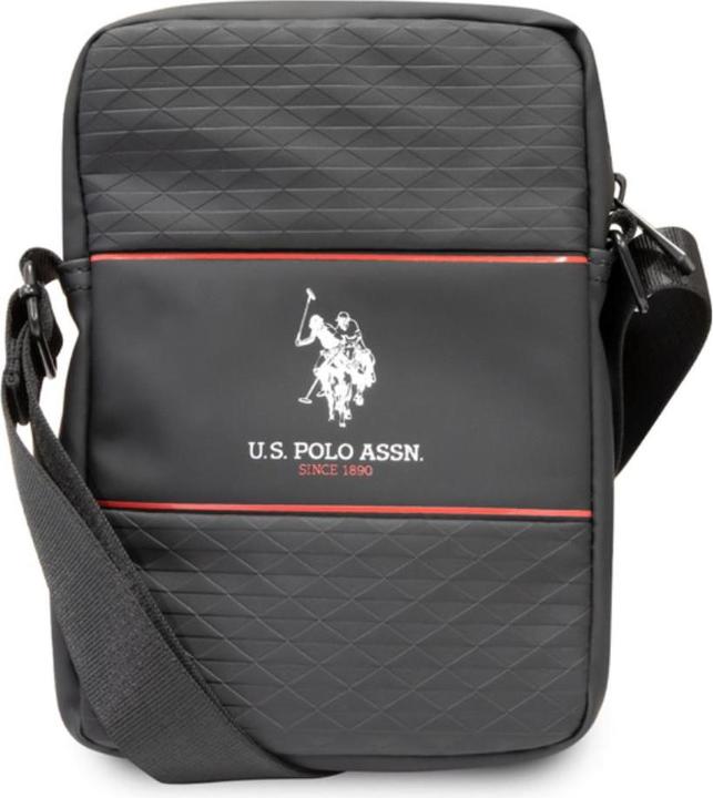 U.S. Polo Tasche 8" Middle Stripe, Schwarz