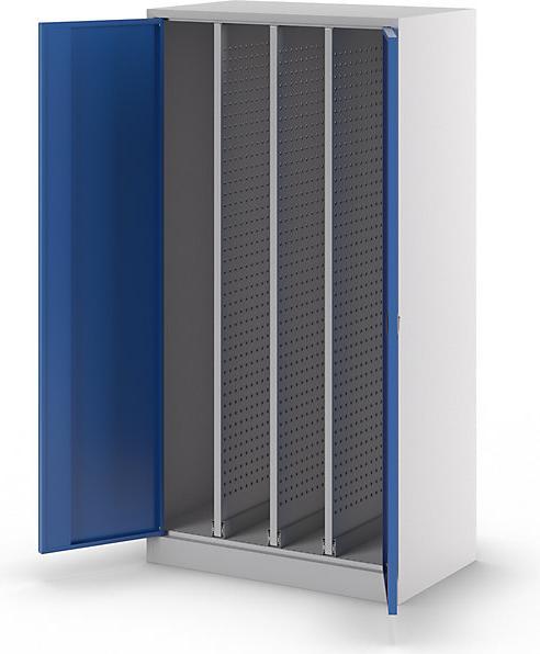 Image du produit eurokraft pro Armoire à tiroirs verticaux, sans cloison médiane, 3 tiroirs, gris clair / bleu (100 cm, 195 cm)