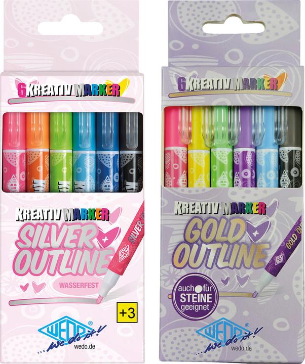 Produktbild Wedo Kreativmarker Outline (Mehrfarbig, 2 mm, 6 x)