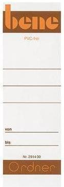 Produktbild Bene Rückenschild Format des Schildes: breit/kurz Masse: 49 x 158 mm (B x H)