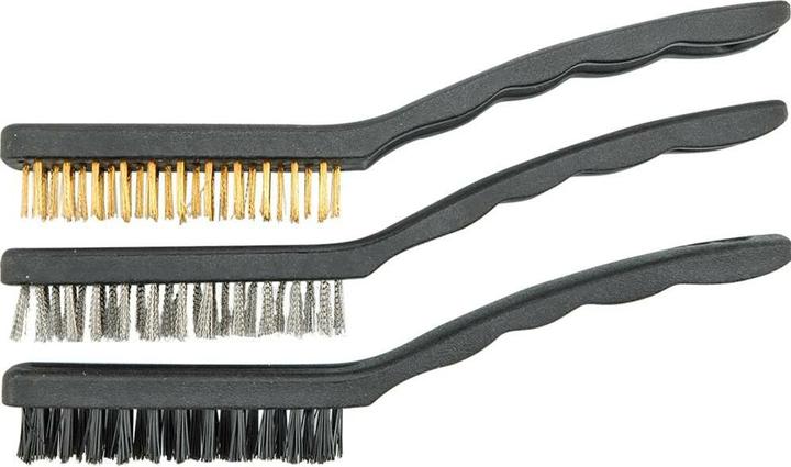 Toya Brosses de prélart cuivre / acier / nylon 3 éléments 17cm 06963