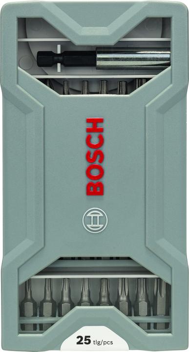 Produktbild Bosch Professional Zubehör 25-tlg. Schrauberbit-Set, PH/PZ/T (Innensechsrund TX M20, Innensechsrund TX M27, Innensechsrund TX M30, Innensechsrund TX M10, Innensechsrund TX M15, Innensechsrund TX M25, Innensechsrund TX M40, Kreuz Phillips PH M1, Kreuz Phillips PH M2, Kreuz Pozidriv PZ M1, Kreuz Pozidriv PZ M2, Kreuz Phillips PH M3, Kreuz Pozidriv PZ M3)