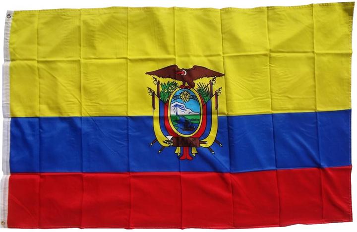 Produktbild trends4cents XXL Flagge Ecuador 250 x 150 cm Fahne mit 3 Ösen 100g/m² Stoffgewicht Hissflagge Hiss