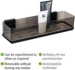 Actual product image Wenko Vacuum-Loc® Maxiablage Mod. Quadro Schwarz Befestigen ohne Bohren