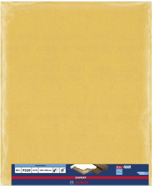 Immagine prodotto Bosch Professional Zubehör Expert C470 Carta vetrata per levigatura manuale, 230 x280 mm, G 80 (80)