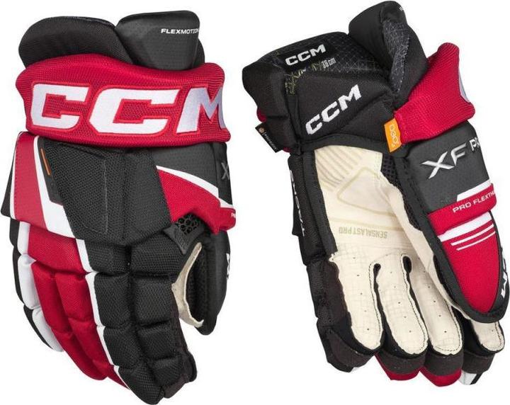 Produktbild CCM Tacks XF Pro SR Hockeyhandschuhe (Rot/weiss (13), SR 13"/33 cm) (13)