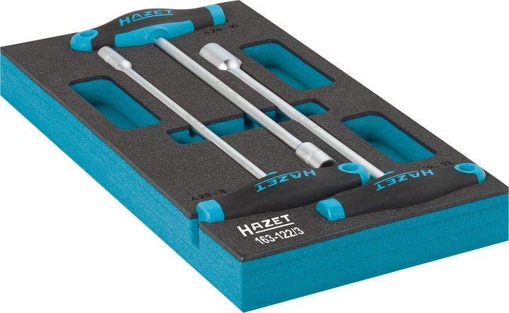 Image du produit HAZET Jeu de clés à douilles ∙ avec manche en T 163-122/3 ∙ Profil à 6 pans extérieurs ∙ 8 ∙ 10 ∙ 1…