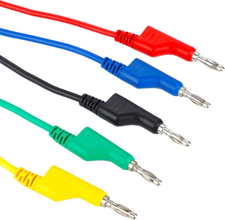 Produktbild Purecrea 5 Stück Laborkabel 15A 100cm 1mm² Bananenstecker 4mm