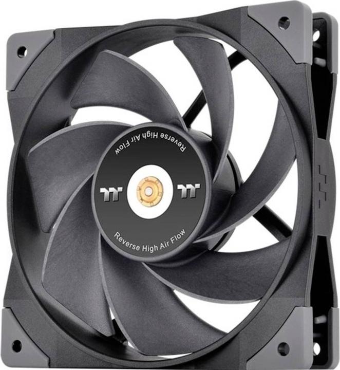 Actual product image Thermaltake 120mm GT12 PC Cooling Fan TT Premium Edition Black - 1 Pack (120 mm, 1 x)