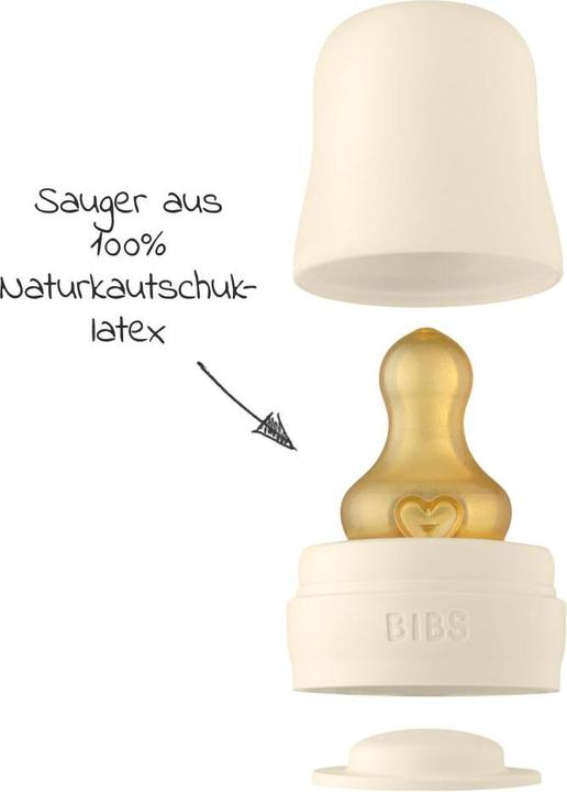 Actual product image Bibs Baby glass bottle, Ivory 225ml (225 ml)