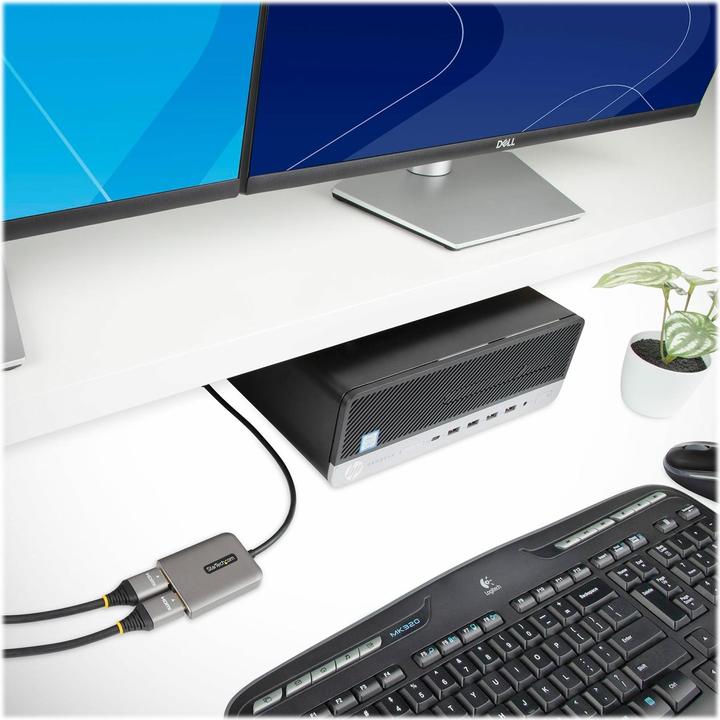 Actual product image StarTech com Displayport MST Hub auf Dual HDMI 4K 60Hz - DP 1.4 Multi Monitor Adapter/Multi Stream T (4.30 cm)