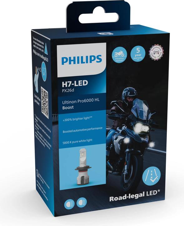Produktbild Philips Ultinon Pro6000 Boost HL 11972U60BX1 Motorradlampen (H7)