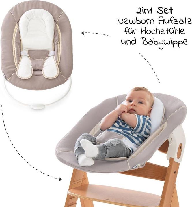 Actual product image Hauck Highchairs Alpha Move Nature Newborn Set - 5-piece highchair (Highchair)