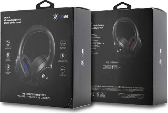 Actual product image BMW słuchawki nauszne Bluetooth ANC BMBHKL601MTCAK czarny/black Encmetal Logos (Wireless)