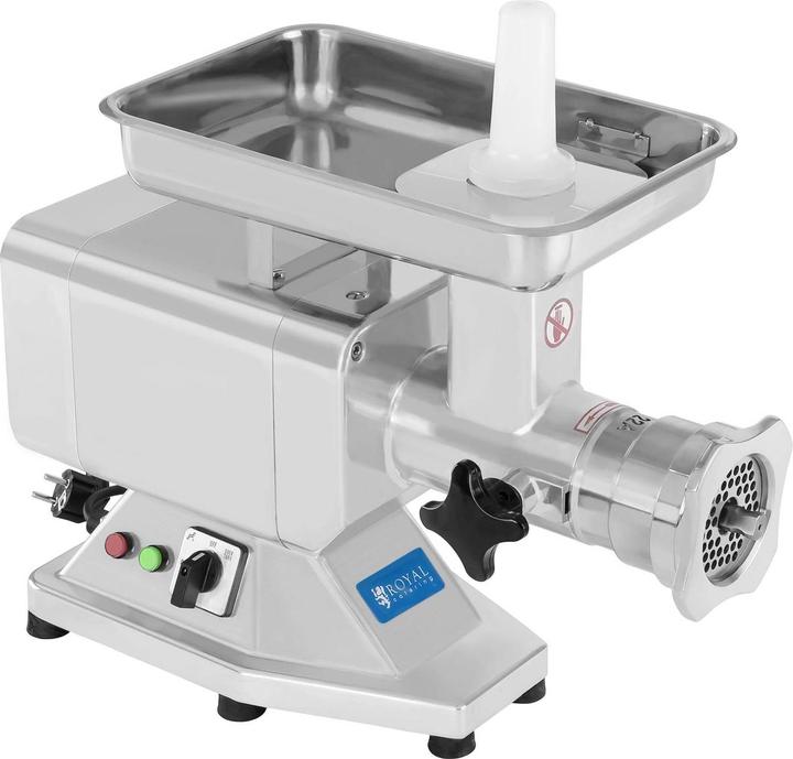 Produktbild Royal Catering Fleischwolf Ladenwolf Elektrischer Wolf Edelstahl 2 Messer 1100 W 220 kg