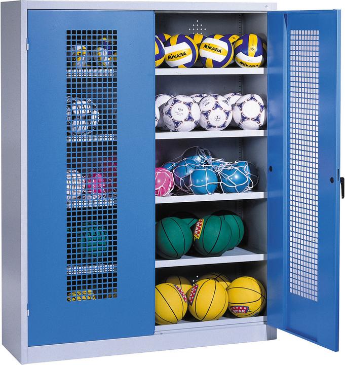Produktbild C+P Ballschrank (HxBxT: 195x150x50 cm, mit Lochblech-Flügeltüren, Typ 3)
