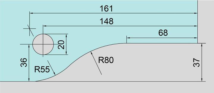 Actual product image Dormakaba Skylight fitting PT 30 for all-glass systems Universal (1 pcs.)