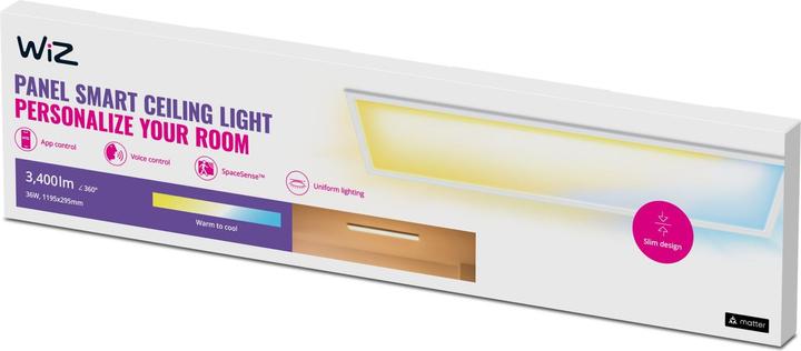 Actual product image WiZ Panel Ceiling RT 36W White 27-65K TW (3400 lm)