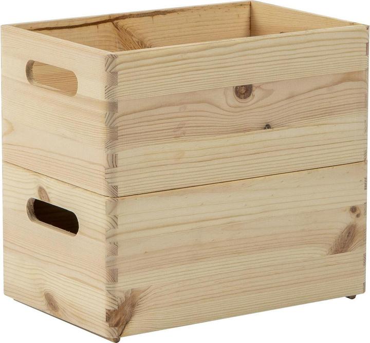 Produktbild Holz Zollhaus Stapelbox (20 x 14 x 30 cm, 8.50 l)